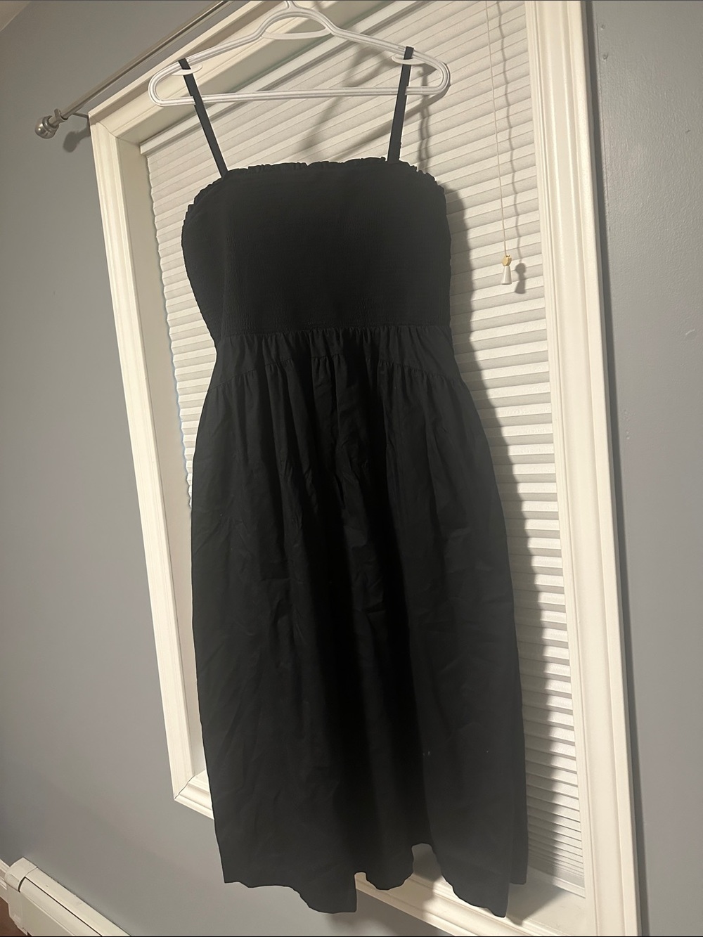 Black Dress with Spaghetti Straps Midi length